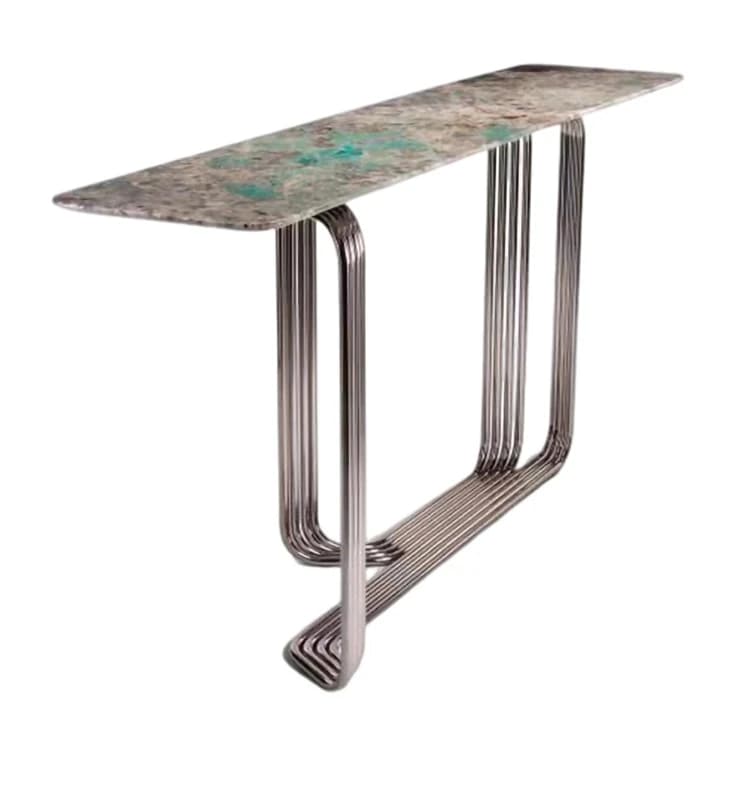 Consola con patas de varillas curvas 160 × 45 cm
