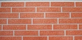 Panel metálico tallado ladrillo estándar rojo 38,3 × 400 · diseño 6