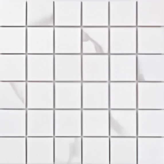 Mosaico cerámico símil mármol blanco 48 × 48