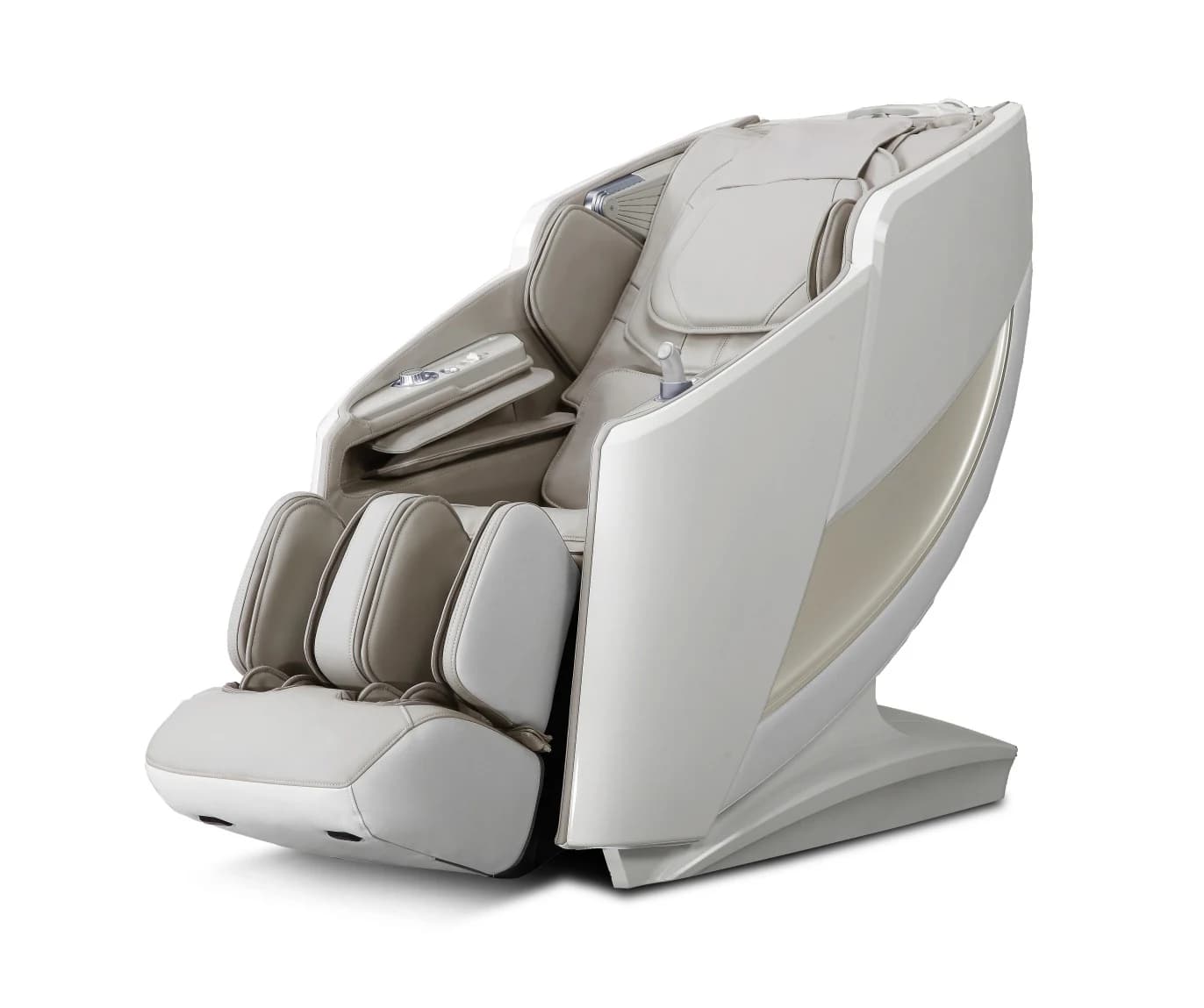 Sillón Sarral · Sillón de masaje con riel flexible, anteojos de realidad virtual y 38 bolsas de aire