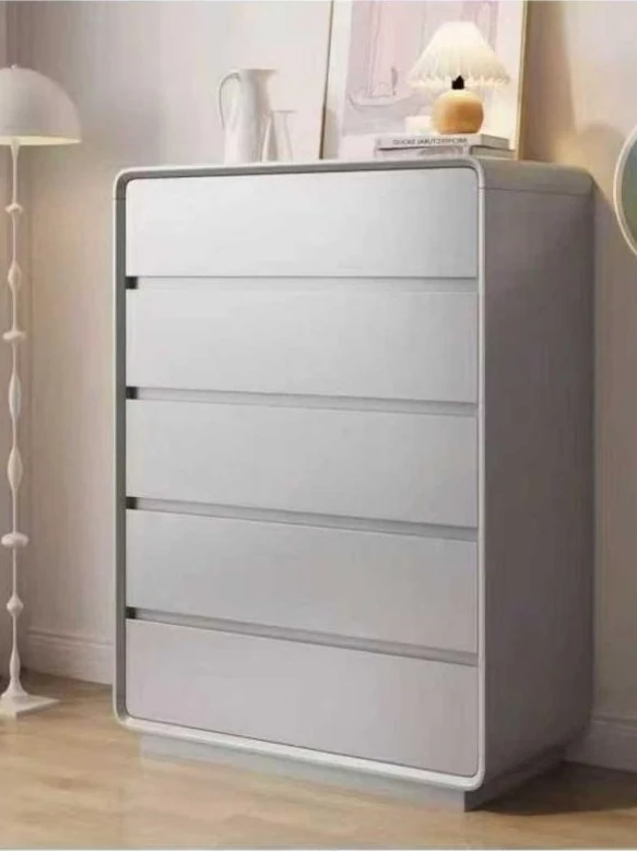 Cómoda de 5 cajones gris, 80 × 40 × 120 cm
