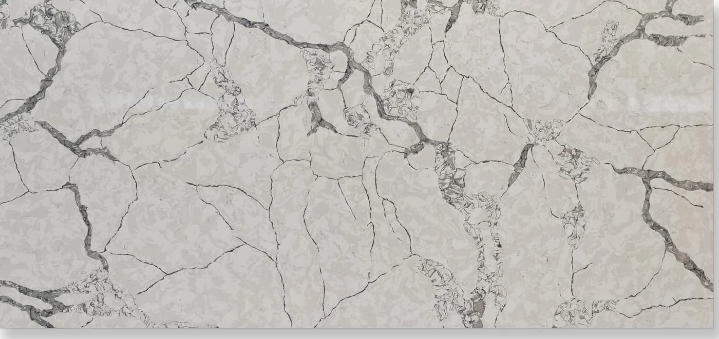 Cuarzo beige veteado gris oscuro