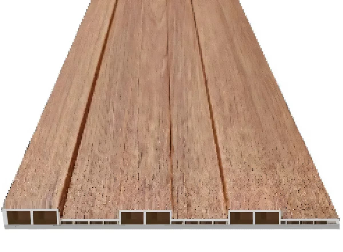 Panel WPC acanalado ancho 194 × 14 · 750 g/m