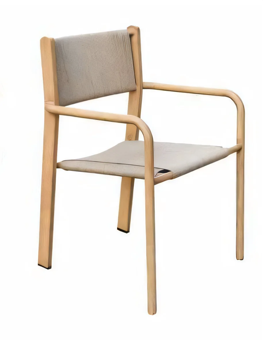 Silla de exterior de aluminio con ratán sintético pintado