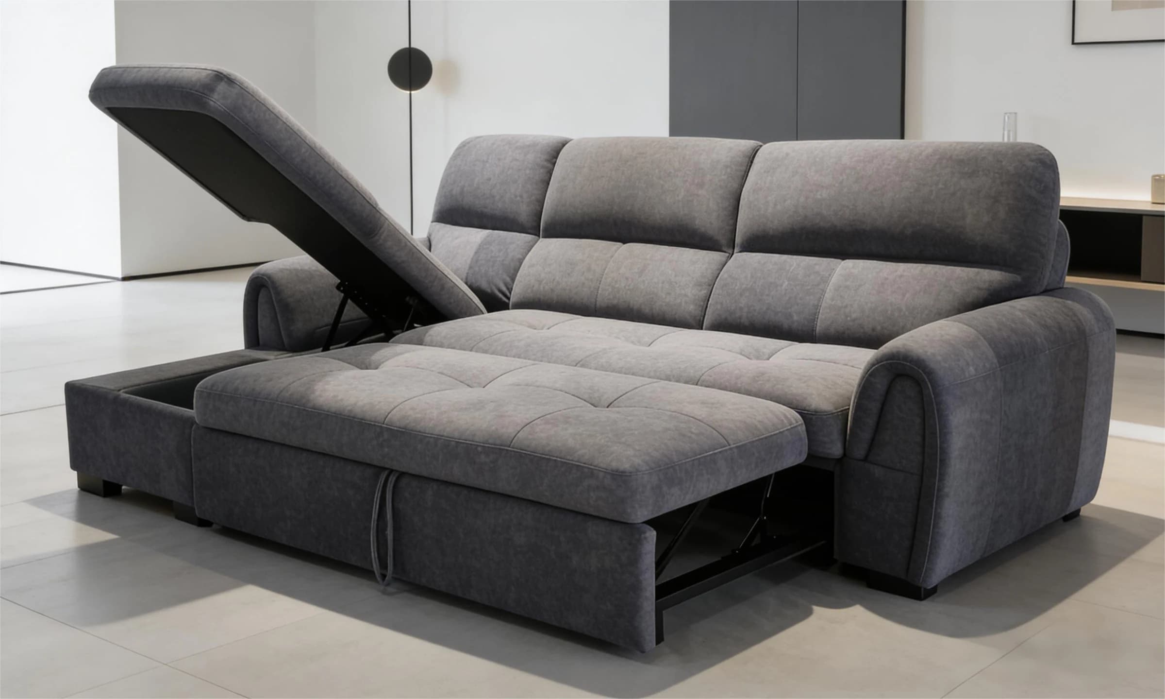 Sofá Alero · Sofá cama con chaise 296 × 168 cm