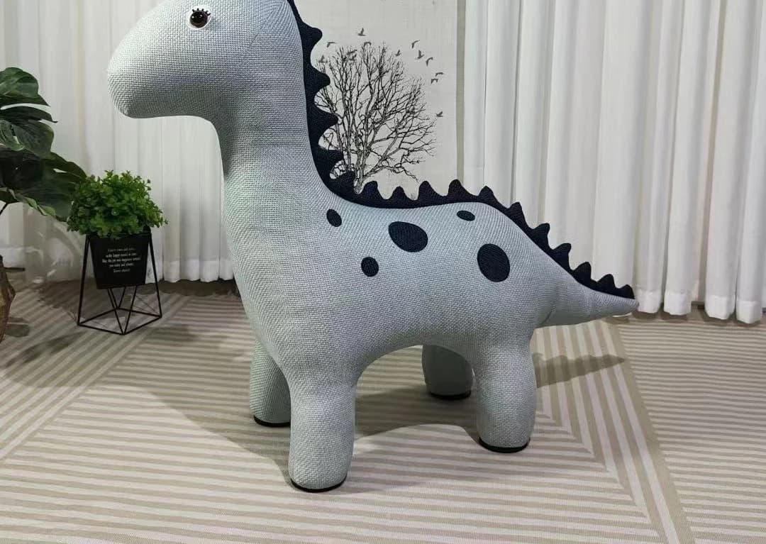 Puf Montesa · Puf con forma de dinosaurio azul 102 × 29 × 80 cm