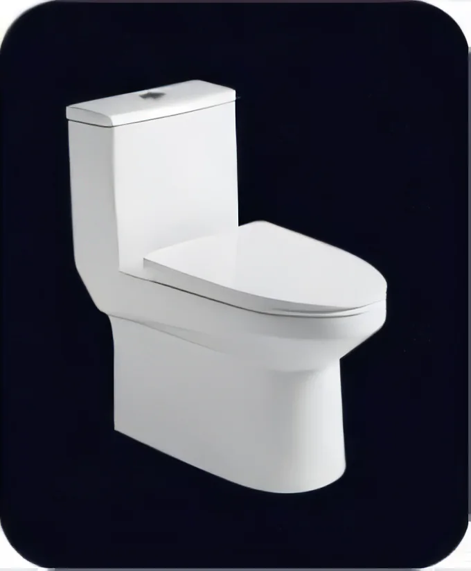 Inodoro de piso una pieza, sifónica tornado, línea curva 70 × 38,5 × 75,5