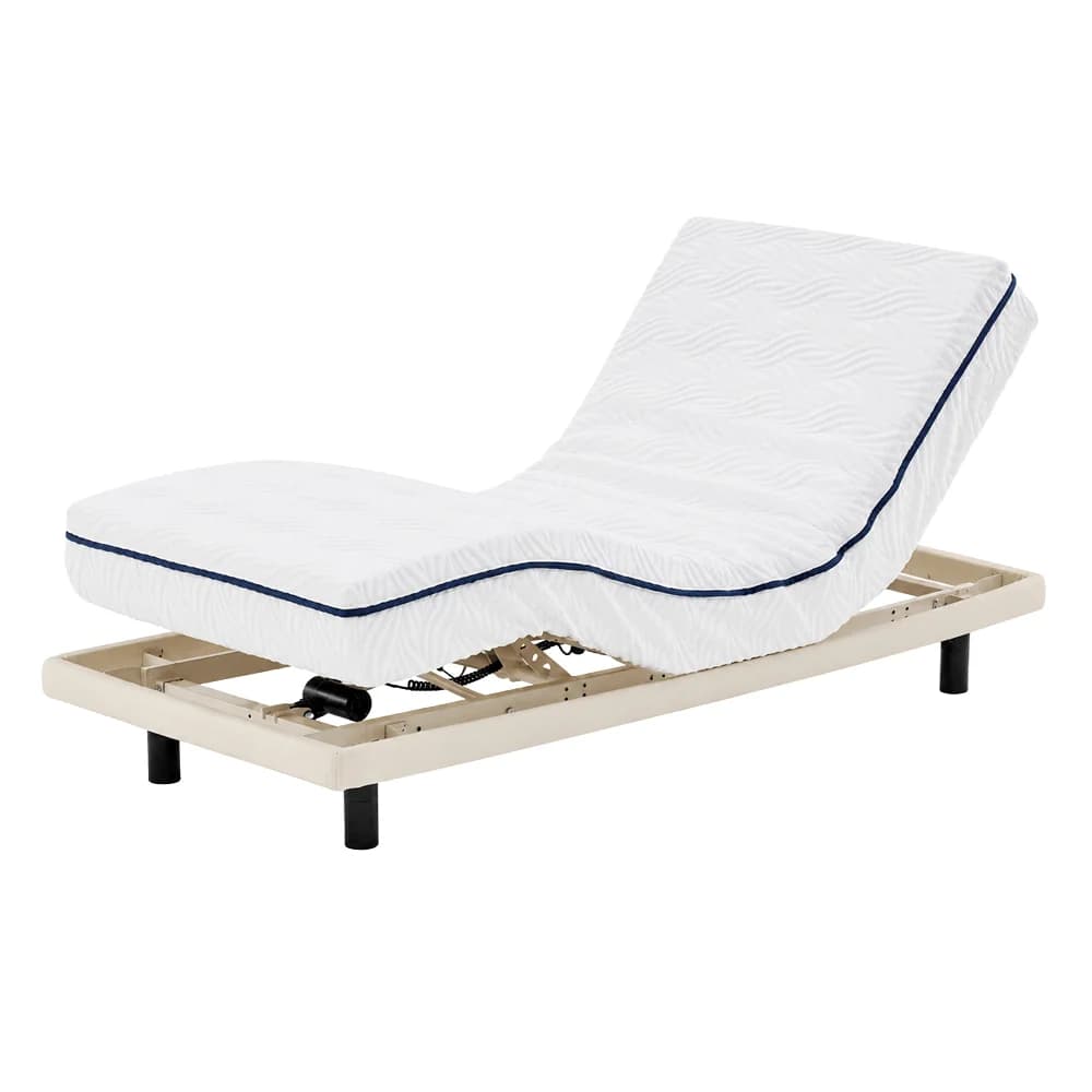 Base articulada crema con patas negras, 2 motores