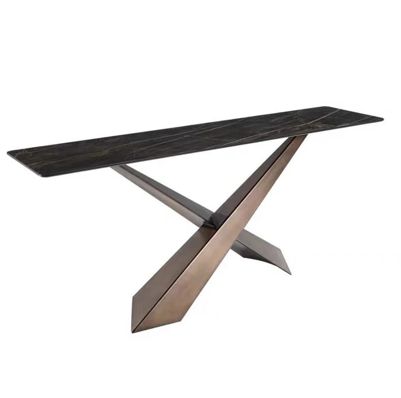 Consola con patas cruzadas en X 160 × 45 cm