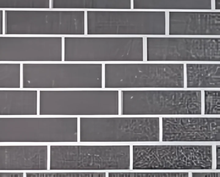 Panel metálico tallado ladrillo estándar gris 38,3 × 400 · diseño 2