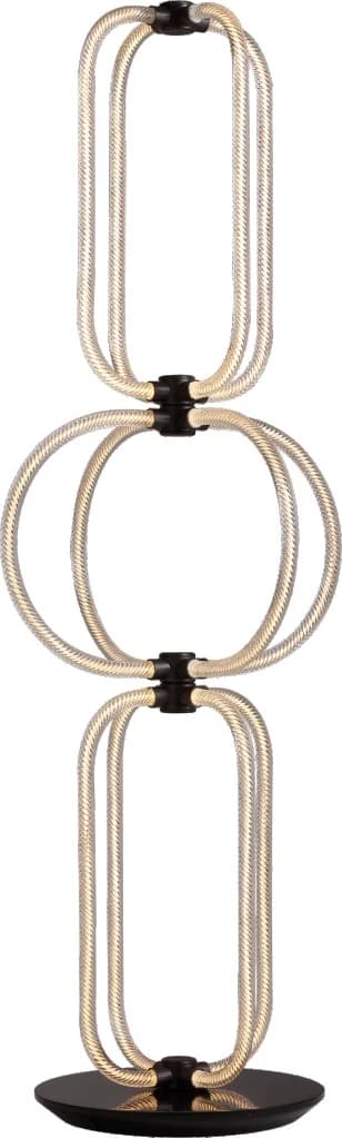 Lámpara de pie de tres aros ovalados encadenados 153 cm
