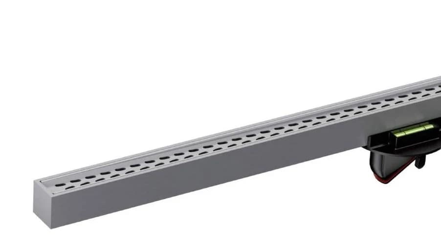 Canaleta de piso extra angosta de latón de tapa perforada 26 × 600