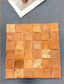 Ladrillo rojo de terracota en mosaico cóncavo 50 × 50