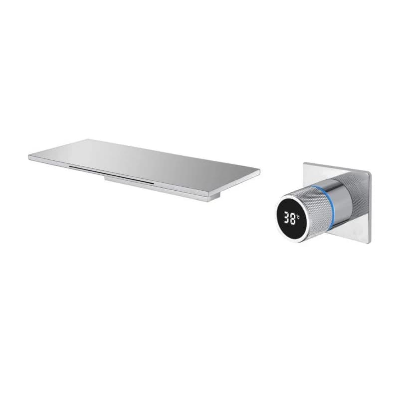 Grifería de lavatorio de pared empotrada con display