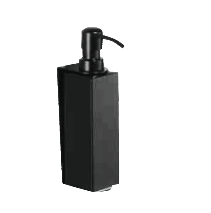 Dispenser de jabón cuadrado alto negro mate