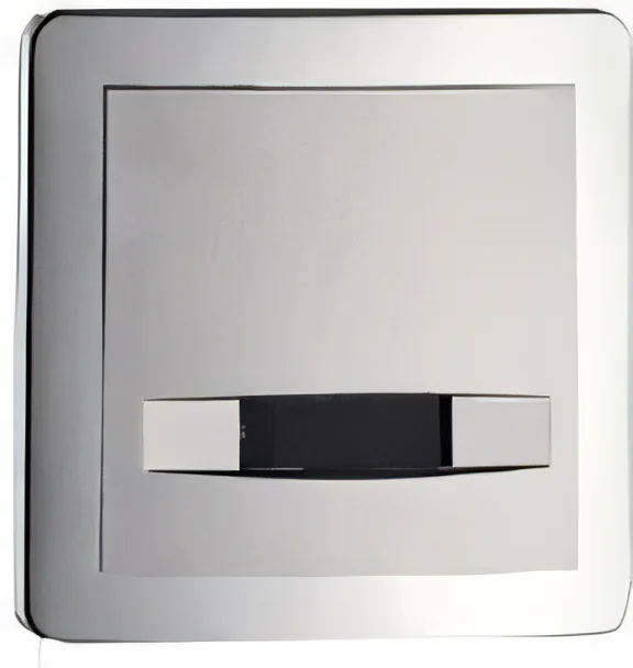 Válvula de descarga automática con sensor · de empotrar con placa cuadrada y pulsador manual
