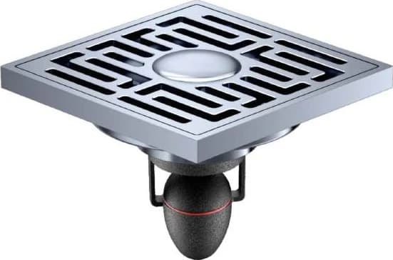 Rejilla de piso de greca con centro circular 100 × 100