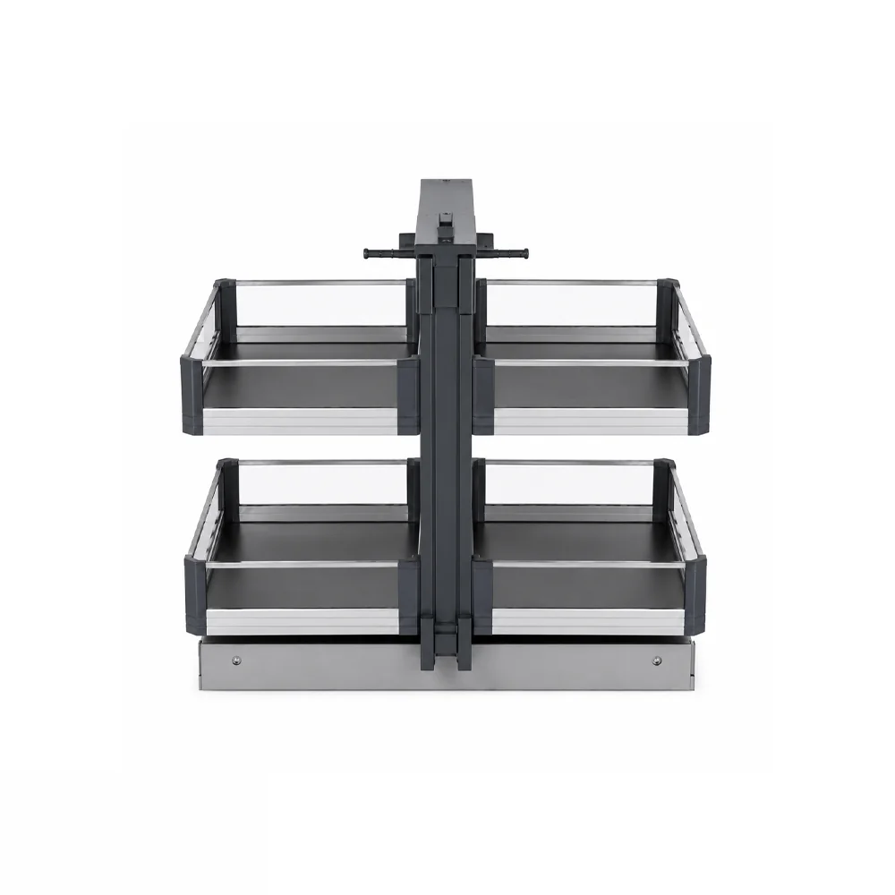 Canasto extraíble de vidrio para mueble de rincón de 80 a 90 cm