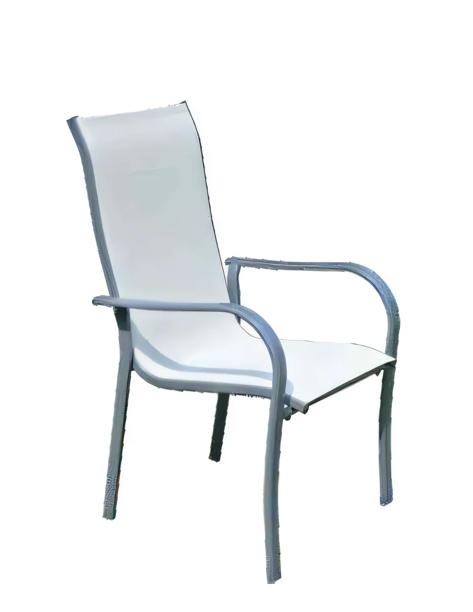 Silla de exterior de acero con textileno · modelo 01