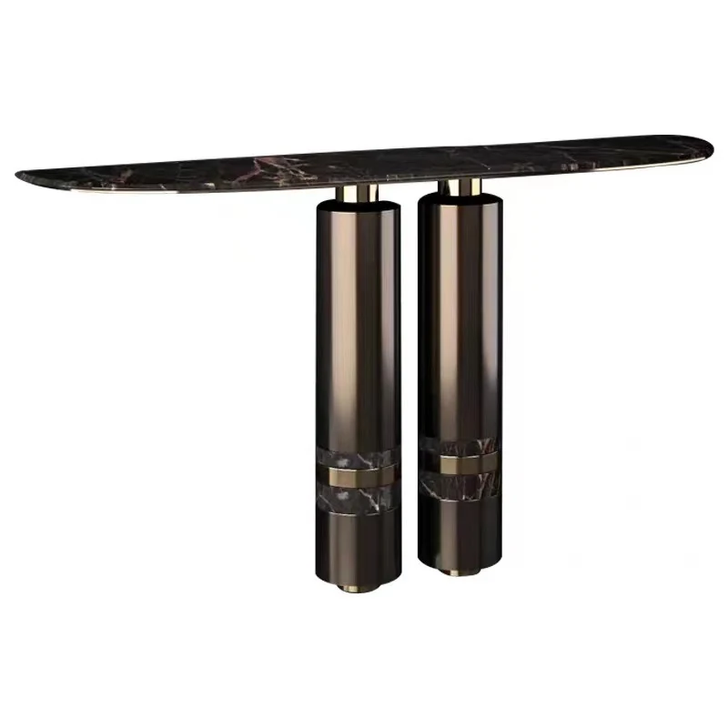 Consola con patas de columnas dobles 140 × 35 cm