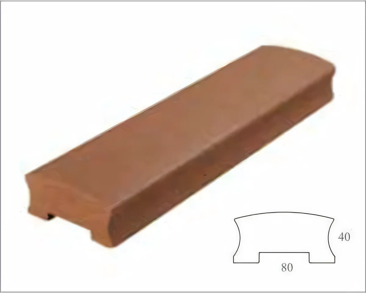 Perfil de baranda y pérgola marrón 80 × 40