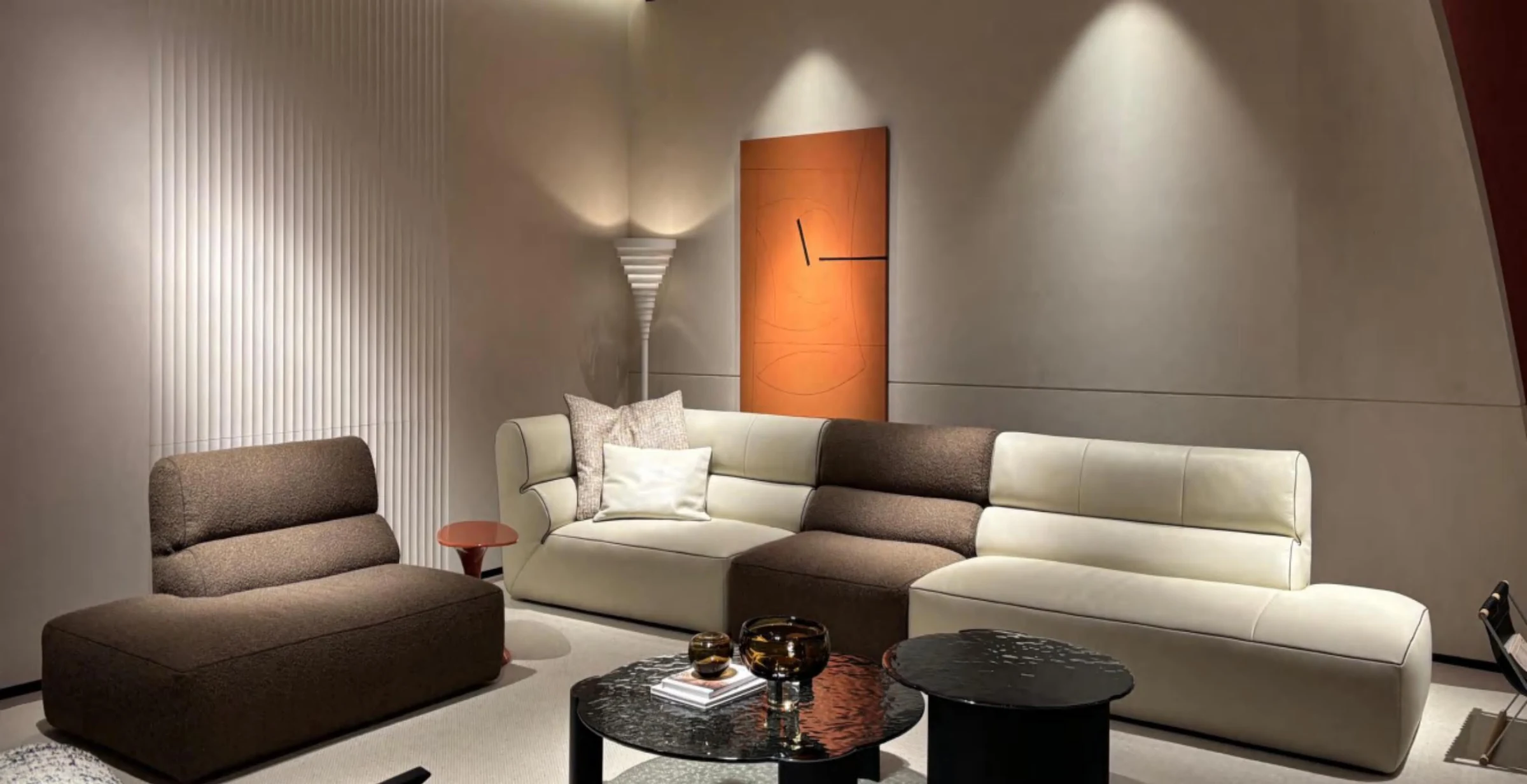 Sofá Solana · Sofá modular con dos chaises 415 × 110 cm