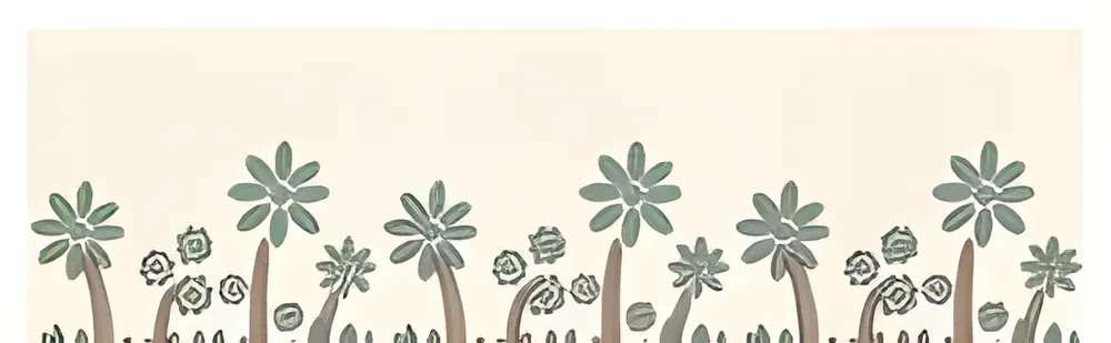 Listelo de palmeras verdes 40 × 13