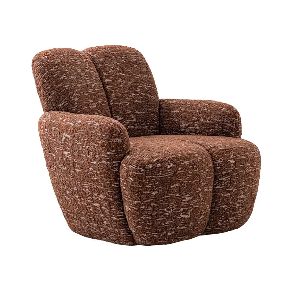 Sillón Morro · Sillón redondo de respaldo en gajos 80 × 89 cm