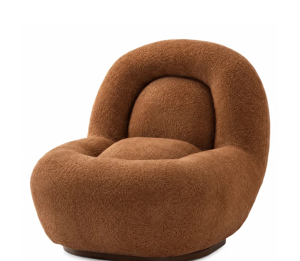 Sillón Berilo · Sillón redondo envolvente 79 × 87 cm