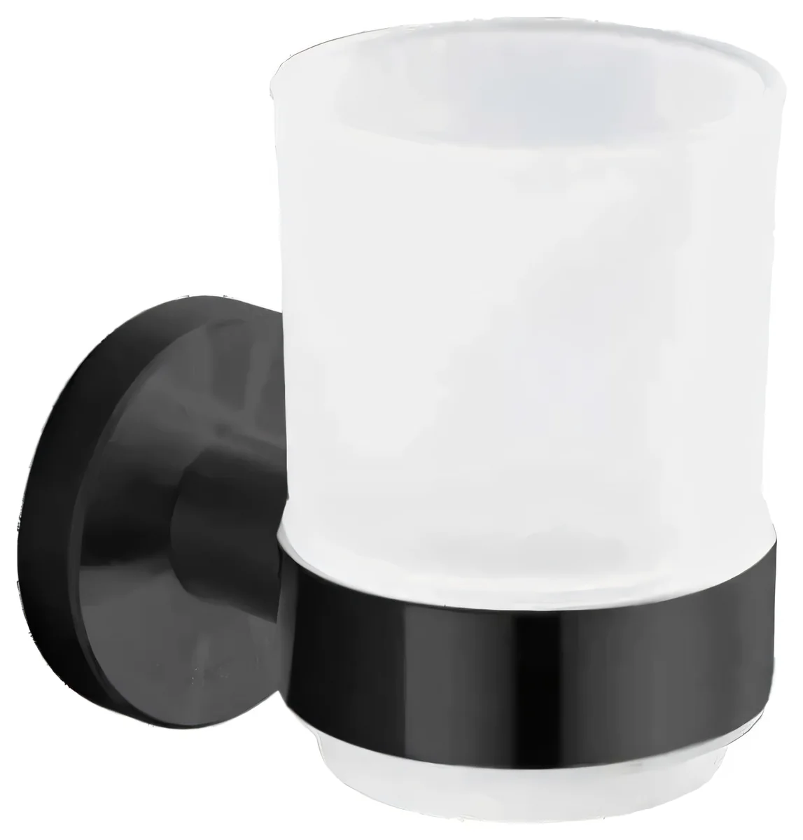 Portavaso redondo negro mate