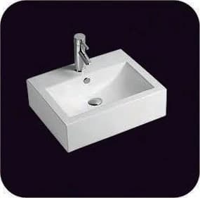Lavatorio sobre mesada rectangular 53 × 43 × 15,5