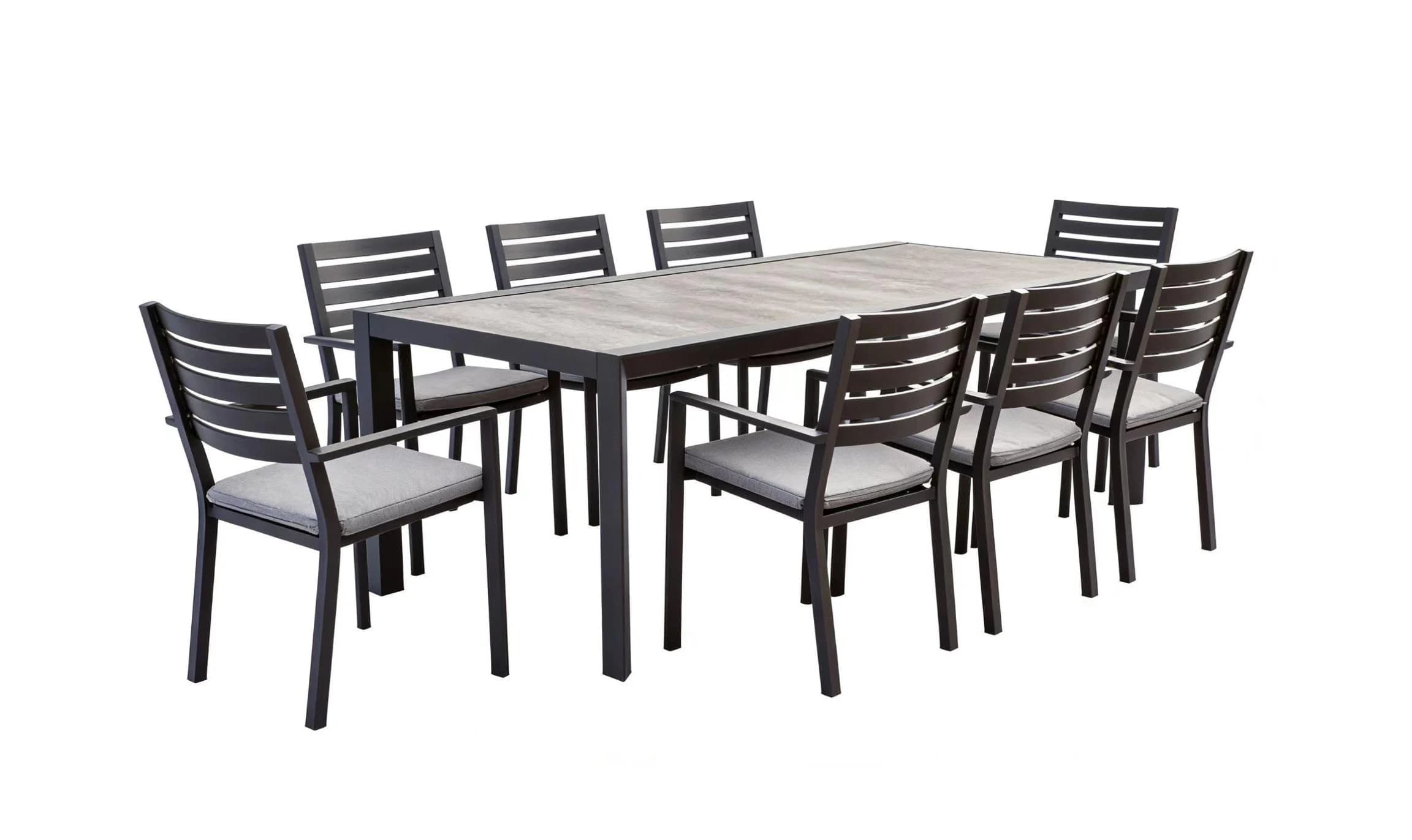 Mesa de comedor de exterior de 180 o 220 cm