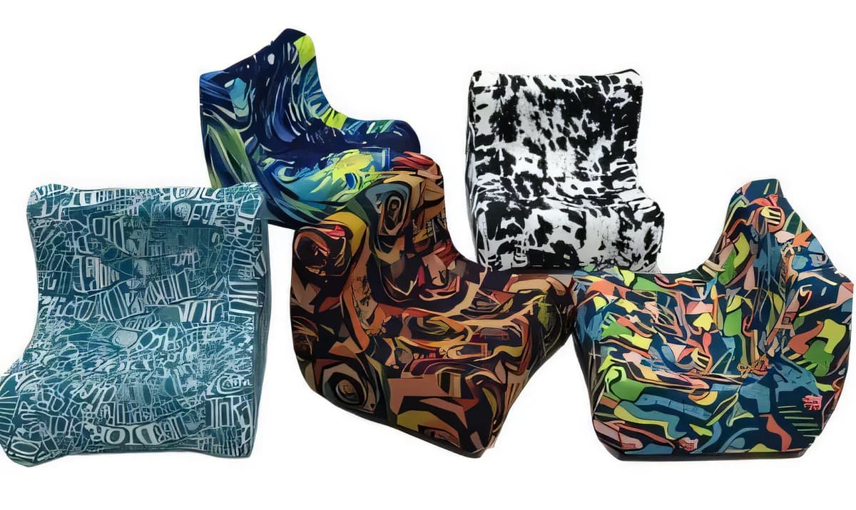 Sillón Turleque · Sillón infantil bajo estampado 50 × 50 × 46 cm