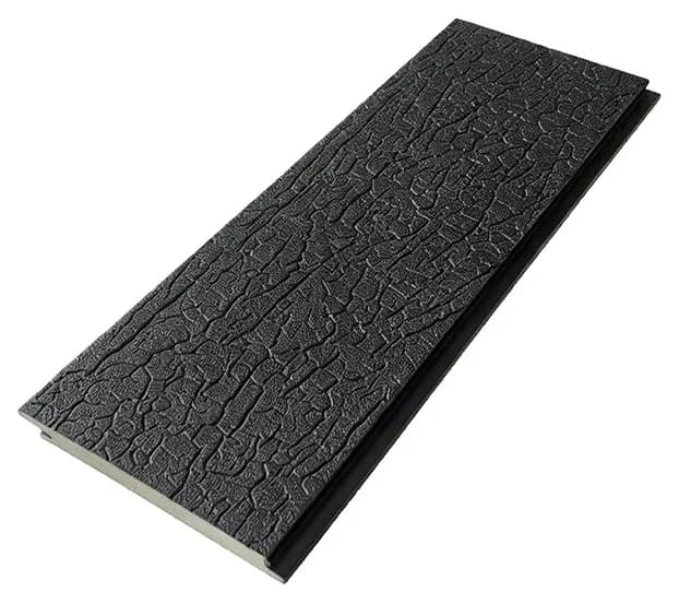 Panel de pared macizo de textura carbonizada 140×12