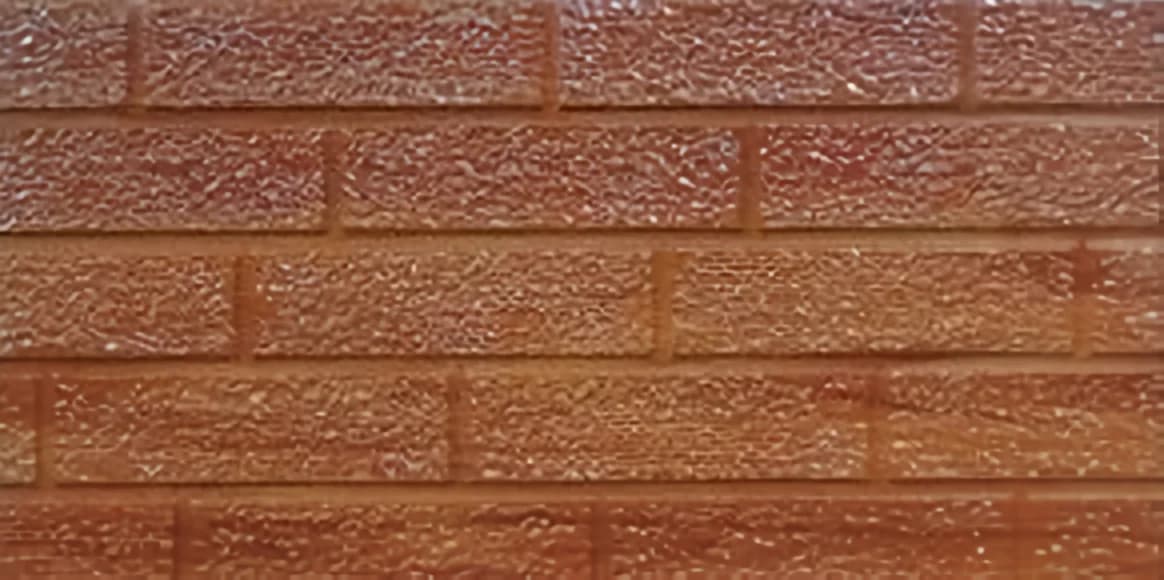 Panel metálico tallado ladrillo estándar terracota 38,3 × 400
