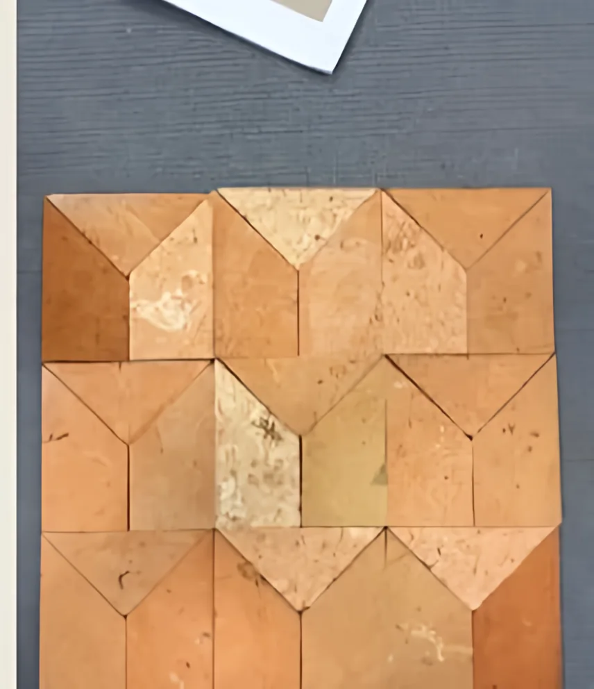 Ladrillo rojo de terracota trapecio 100 × 100