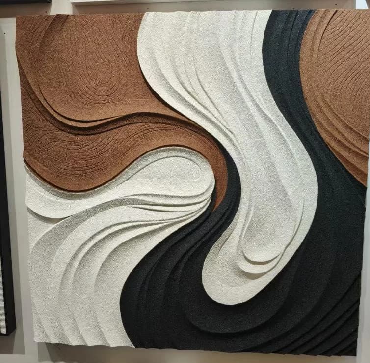 Cuadro Matutino · Cuadro con relieve pintado a mano