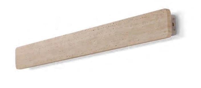 Aplique de barra de travertino con halo de luz 30 a 90 cm
