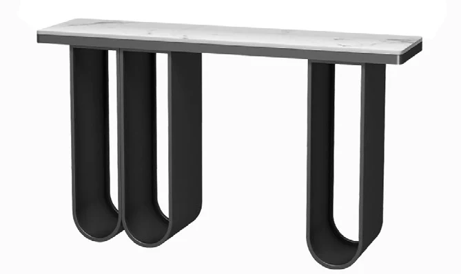 Consola con patas curvas en U 150 × 40 cm