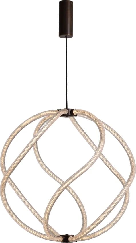Colgante esférico de tubos de luz entrelazados Ø 50 a 80 cm