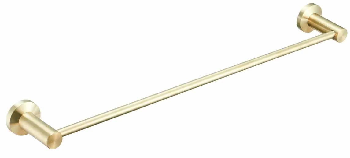 Toallero barral simple tubular dorado cepillado