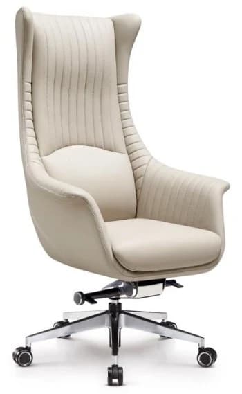 Silla Vaguada · Silla de escritorio de respaldo alto acanalado con ruedas