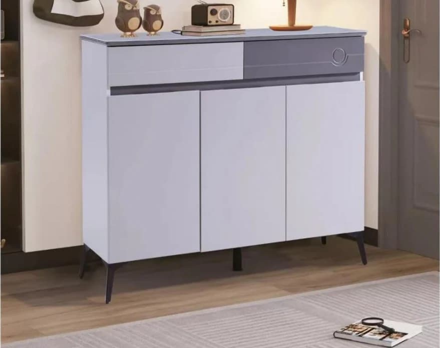 Zapatero gris claro, 117 × 34,5 × 99 cm · modelo 02