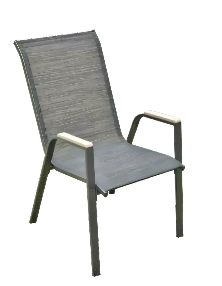 Silla de exterior de acero con textileno, desarmable
