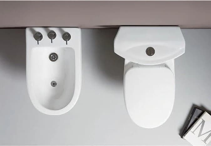 Bidet de piso, línea clásica 58 × 35 × 38,5