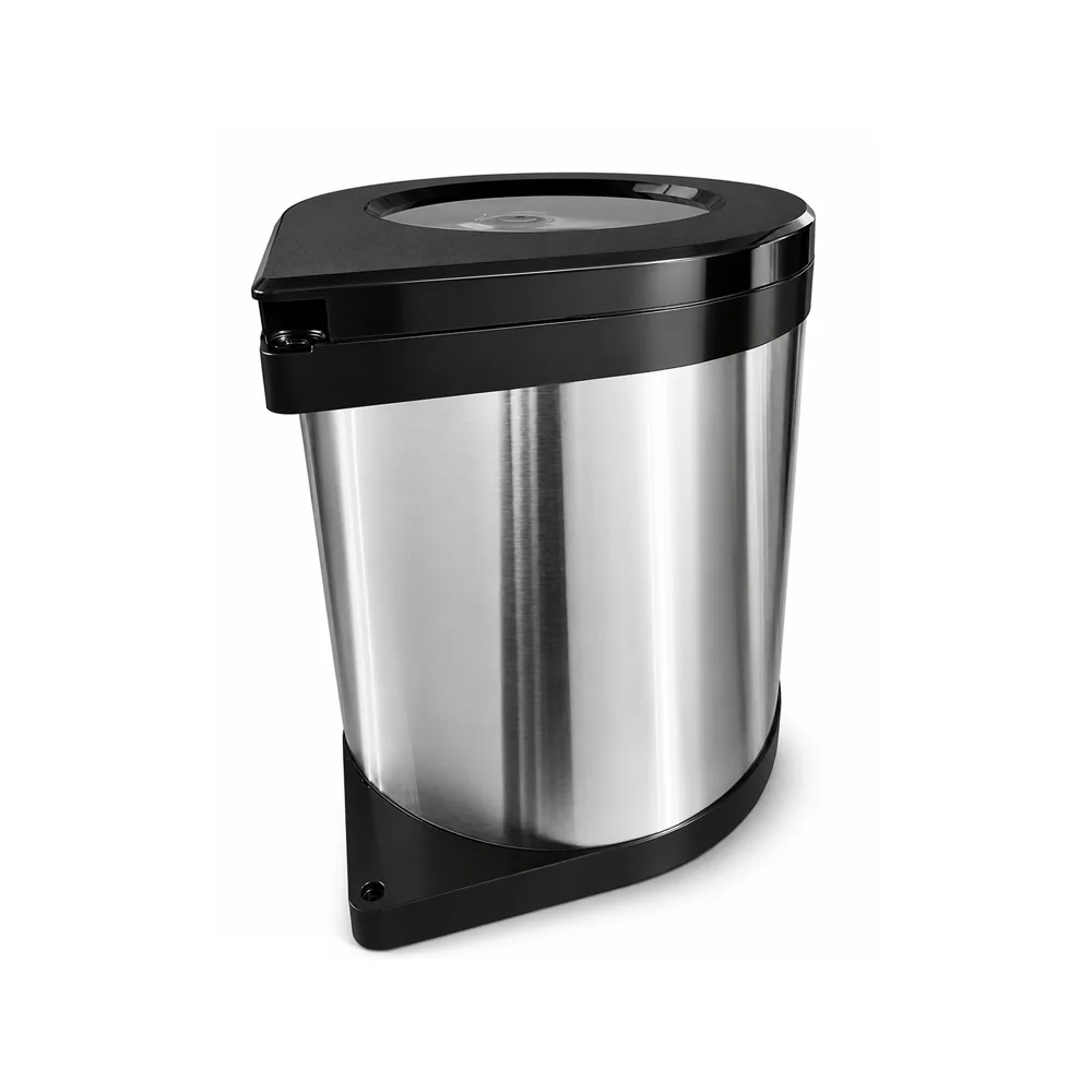 Cesto de residuos de 14 L de acero inoxidable, mueble de 40 cm