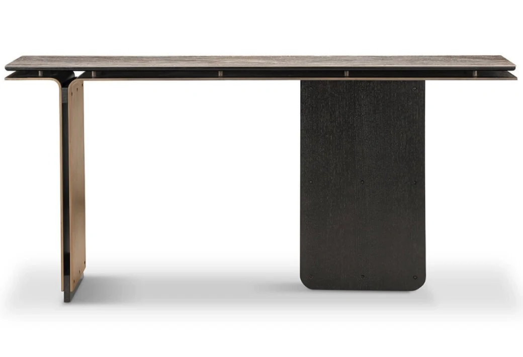 Consola con base de placa central 140 × 40 cm