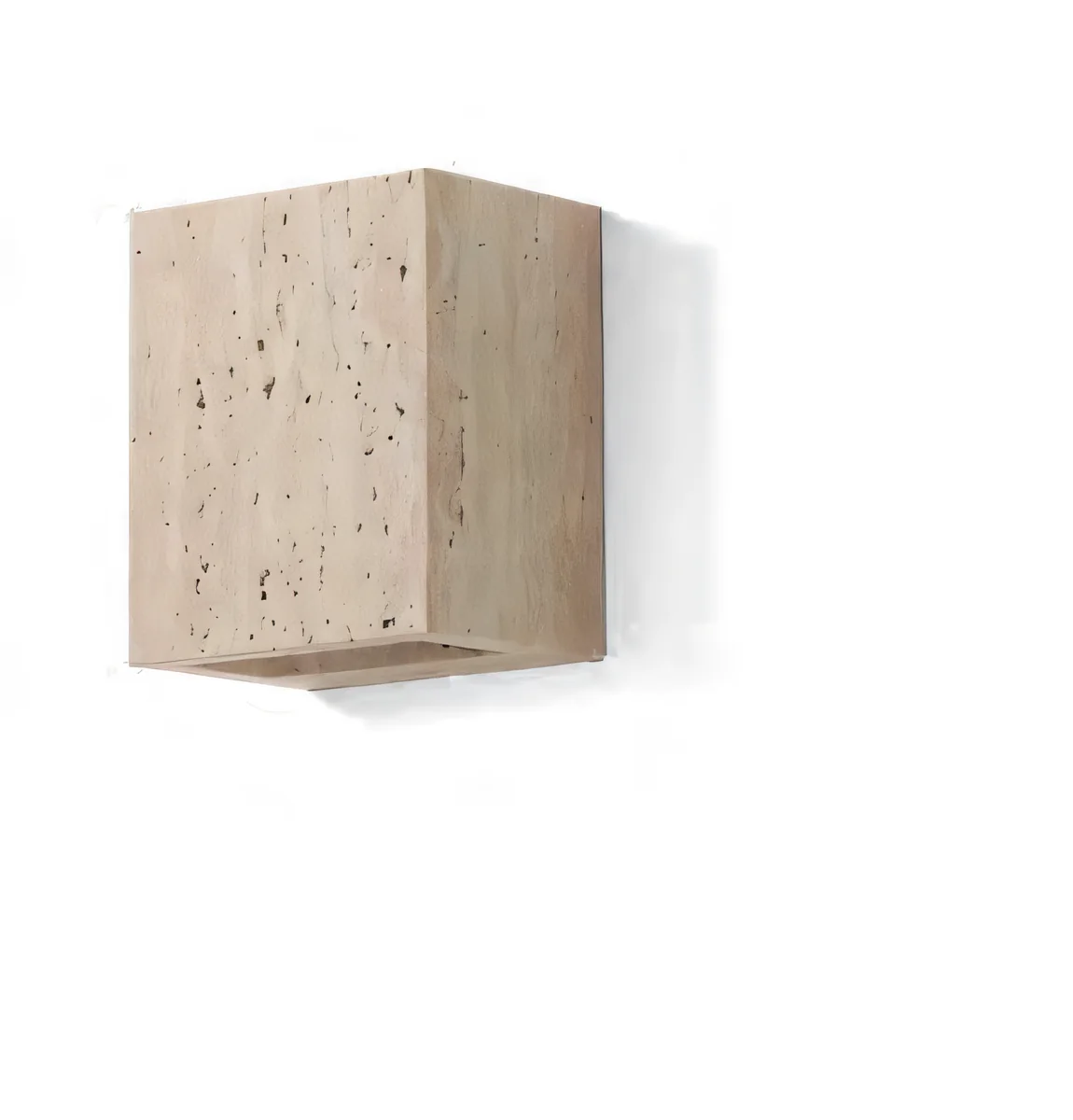 Aplique vertical de travertino con luz arriba y abajo 10 × 15 cm