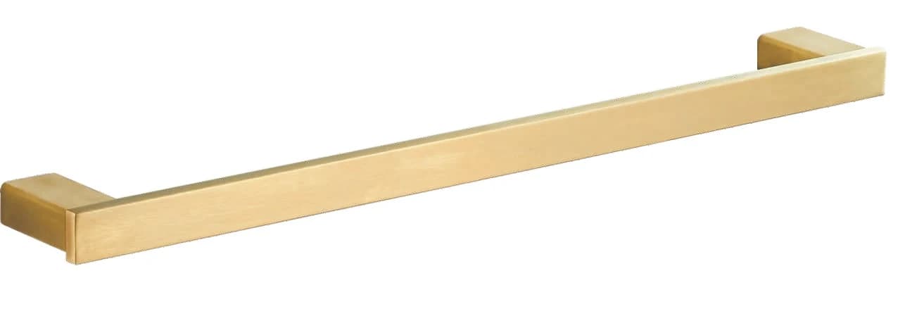 Toallero barral simple cuadrado dorado cepillado