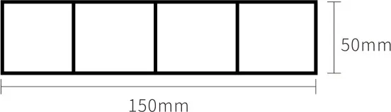 Sección de Tubo hueco 150 × 50